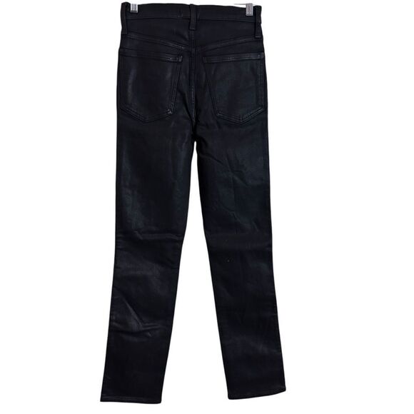 NEW Madewell Black Coated High Rise Waist Stovepipe Jeans Size 24 NWT - Picture 5 of 16